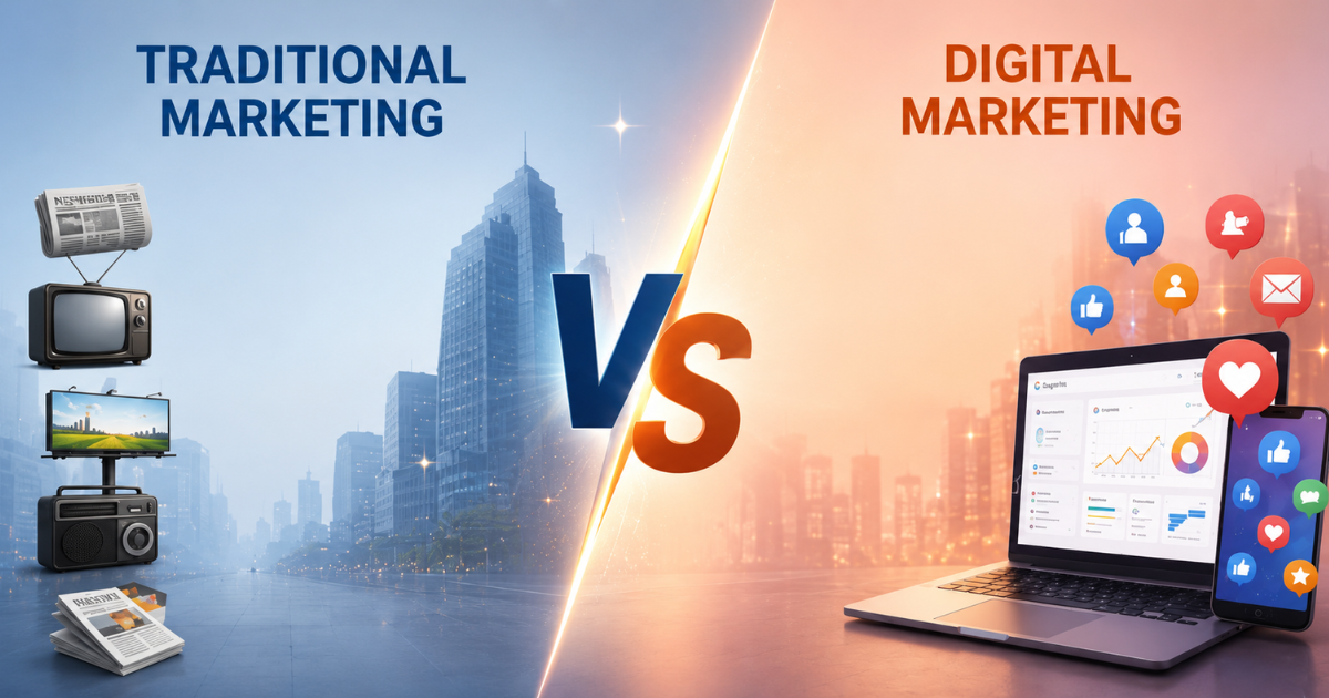 A comparison of traditional and digital marketing methods